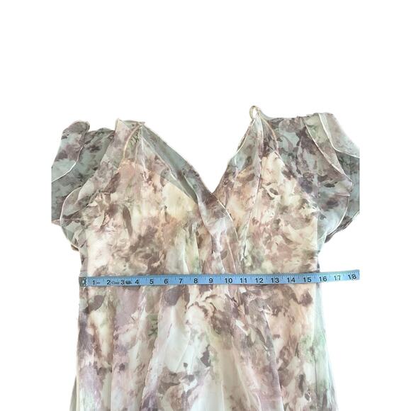 Jenny Yoo Lilac Blush Pink Romantic Whimsical Floral Formal Maxi Dress Size‎ 6 - Picture 14 of 15